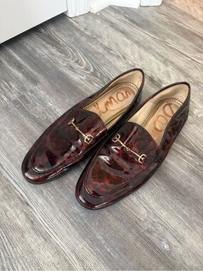 Sam Edelman Tortoise Patent Leather Bit Loafers